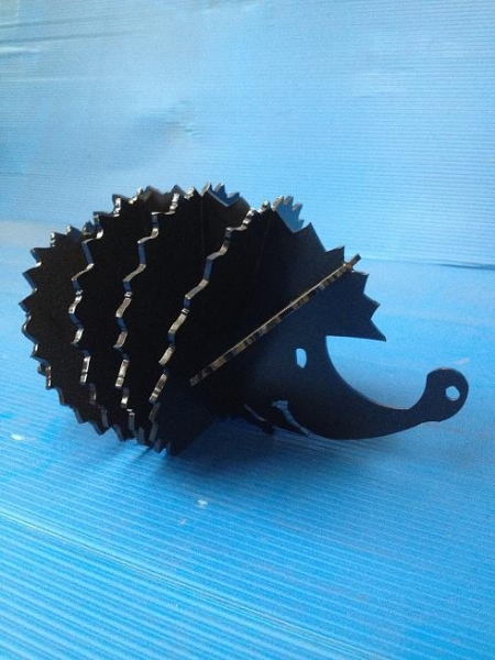 Igel 5mm Stahl schwarz verzinkt